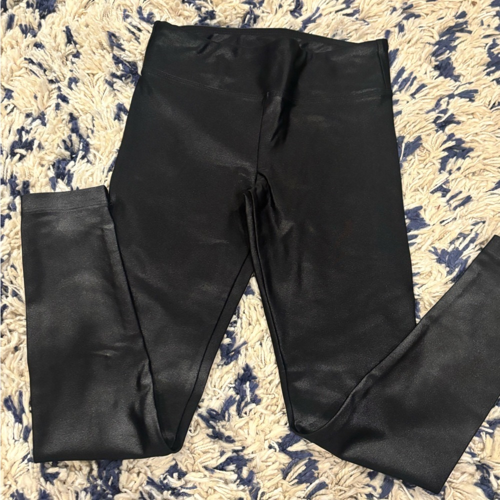 Koral Women’s Faux Leather Leggings — Black size small cropped